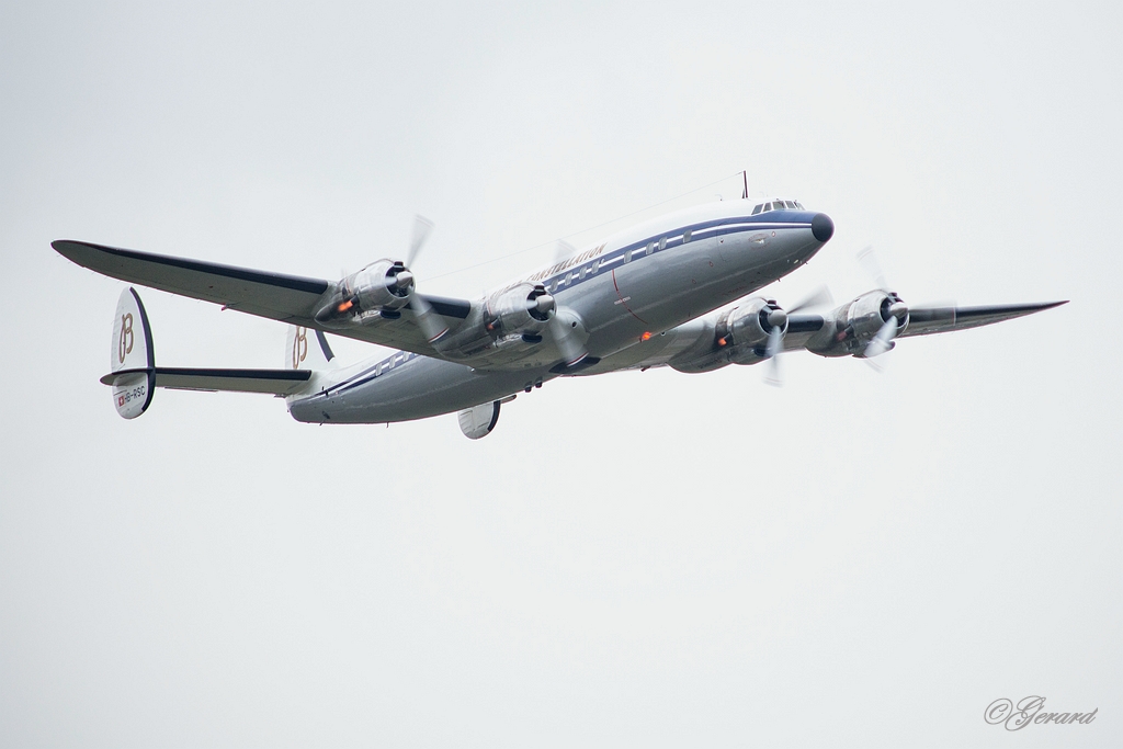 20130913_0250.jpg - Super Constellation, Lockheed L-1049. Hoogte 7m, Spanwijdte 37 m, Lengte 34 m, Max. gewicht 54.550 kg, Max. snelheid 543 km/h