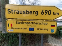 20210121 0088  Verbroedering met Strausberg : Chimay Trappisten wandelroute 2021, Hamont centrum