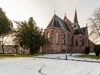 20210124 0063  Er is nog wat sneeuw  blijven liggen : Engelszell Trappisten wandelroute 2021, Wandelingen, Achel centrum