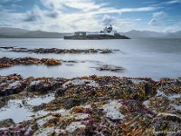 20170924 0755  Fenit lighthouse is gelegen op een eilandje in de Tralee Bay in z/w Ierland. Niet echt makkelijk in beeld te brengen vanwege de afstand. : Ierland 2017